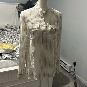 💯 % Silk ivory cream blouse